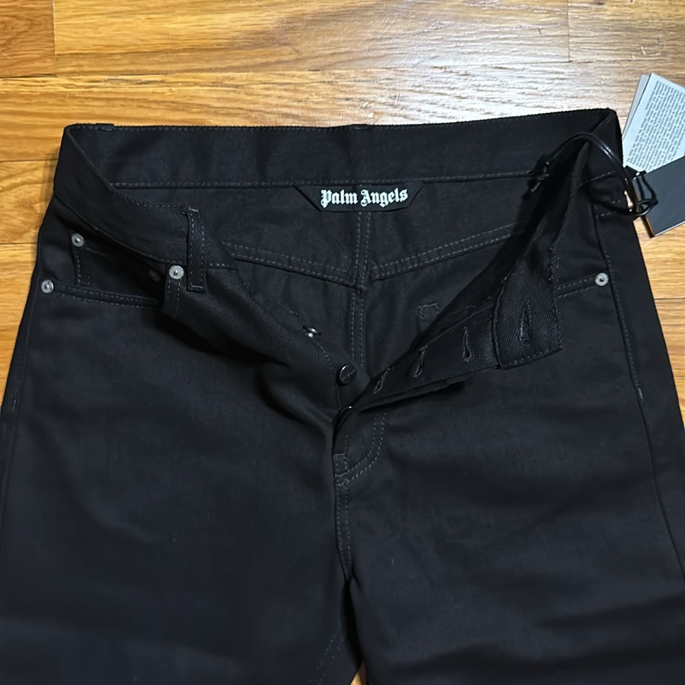 PALM ANGELS Men Logo BW Loose 5 Pockets Jean - Size 30 - New - Picture 6 of 16